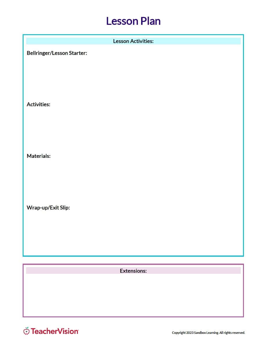 Lesson Plan Template