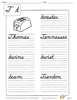 Cursive Handwriting - Tt