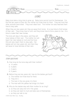 Nonfiction Reading Warm-Up: Lions