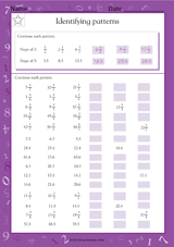 Identifying Patterns: Decimals & Mixed Numbers